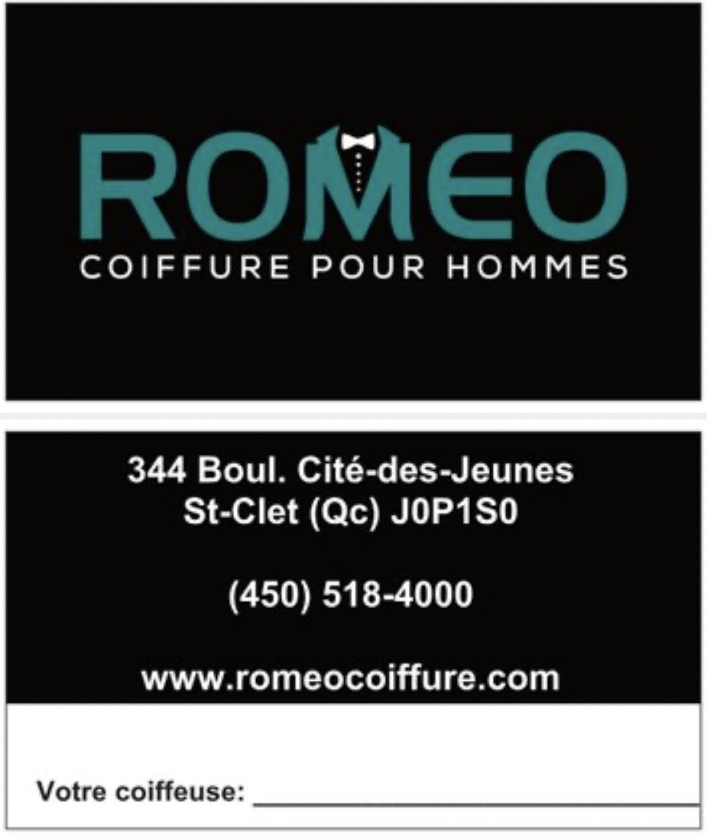 Roméo Coiffure pour Hommes | 344 Chemin de la Cité des Jeunes, Saint-Clet, QC J0P 1S0, Canada | Phone: (450) 518-4000