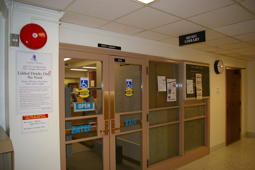 Music Library | Talbot College, 1151 Richmond St 2nd Floor, London, ON N6A 3K7, Canada | Phone: (519) 661-3913