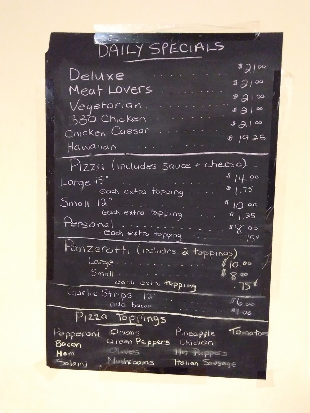 Patz Pizza | 56 Main St, Tiverton, ON N0G 2T0, Canada | Phone: (519) 368-5555