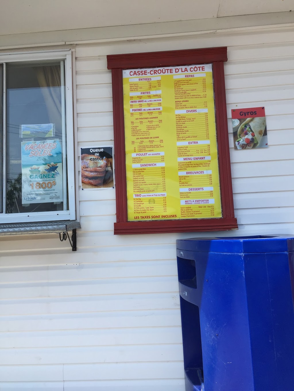 Casse-Croûte Dla Côte | 6620 Rte Marie-Victorin, St-Croix, QC G0S 2H0, Canada | Phone: (418) 926-1332