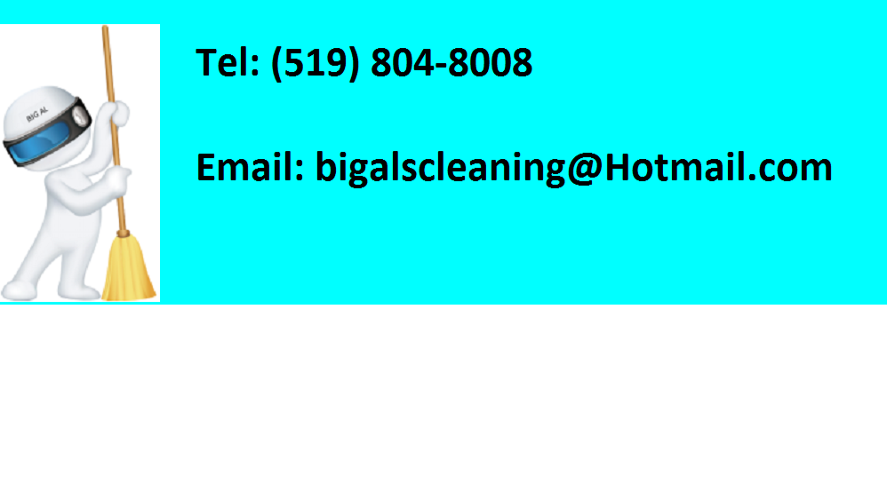 Big AL’s Cleaning Services | 432 Gatestone Blvd, Waterloo, ON N2T 2J3, Canada | Phone: (519) 804-8008