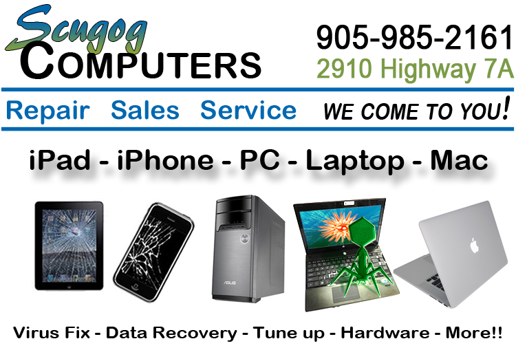 Scugog Computers | 207 North St, Port Perry, ON L9L 1B7, Canada | Phone: (905) 985-2161