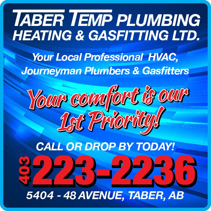 Taber Temp Plumbing Heating & Gas Fitting Ltd | 5404 48 Ave, Taber, AB T1G 1S3, Canada | Phone: (403) 223-2236