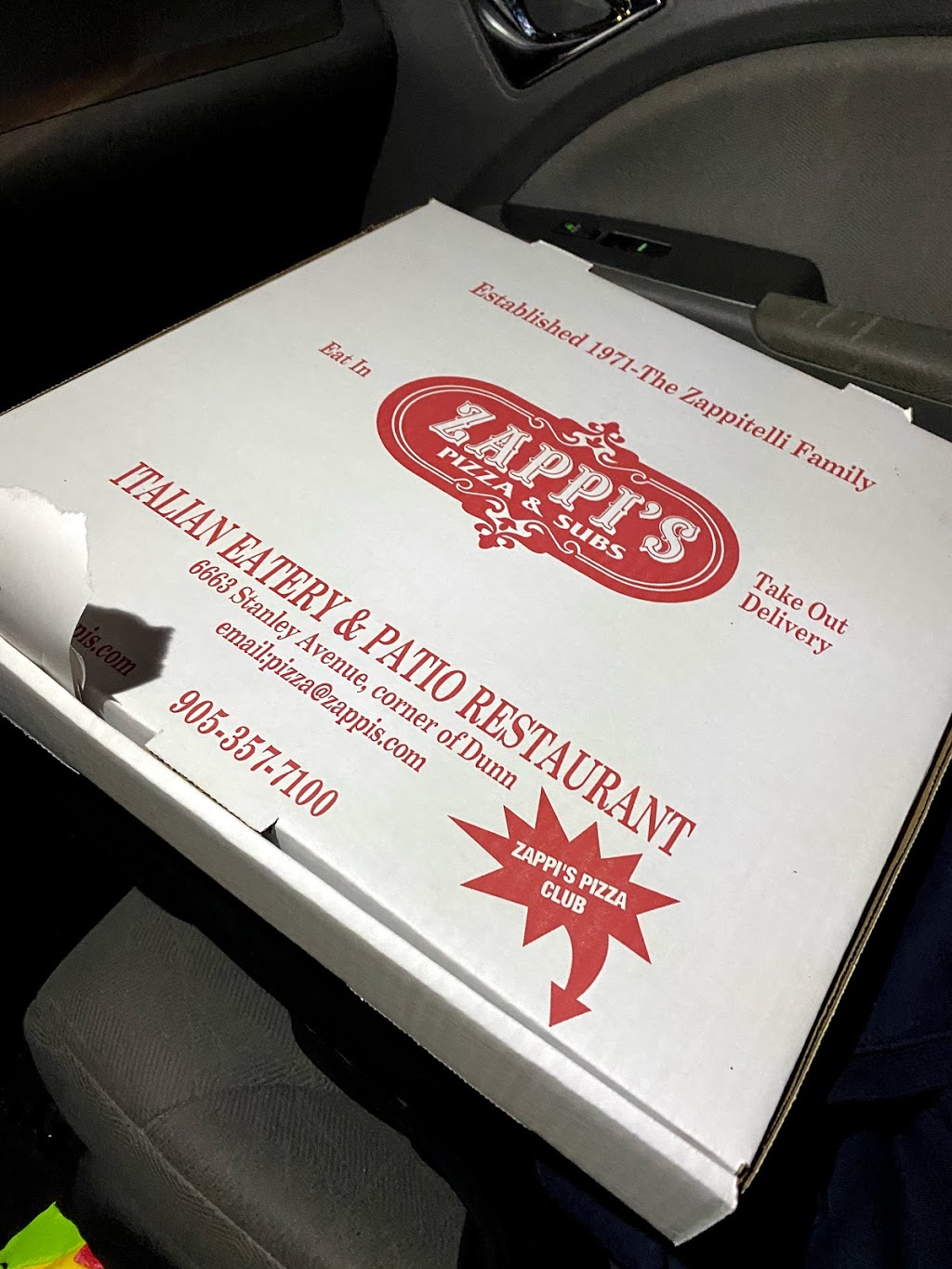 Zappis Pizza & Pasta | 6663 Stanley Ave, Niagara Falls, ON L2G 3Y9, Canada | Phone: (905) 357-7100