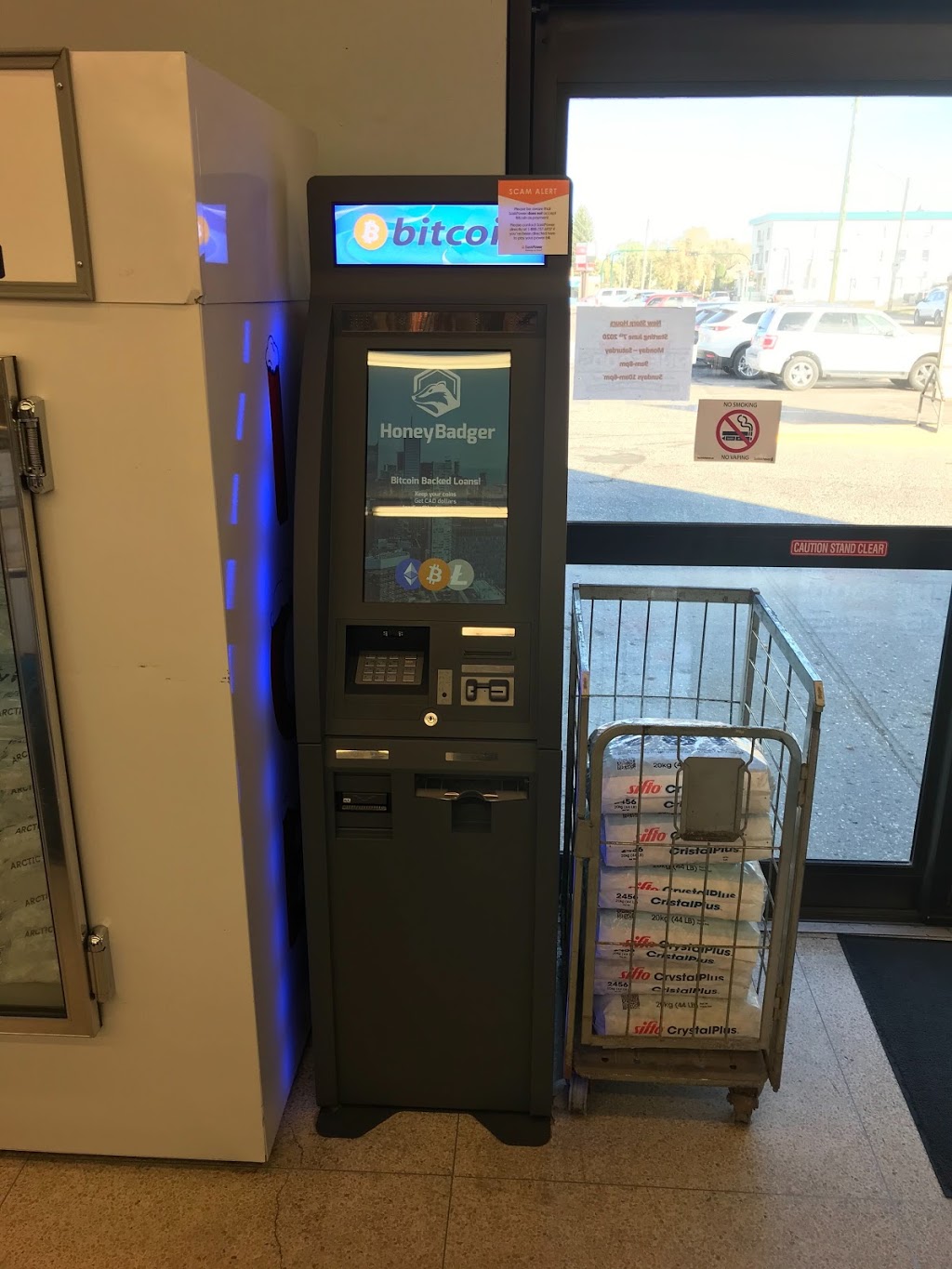 HoneyBadger Bitcoin ATM in South Hill Foods | 468 Lillooet St W, Moose Jaw, SK S6H 7T1, Canada | Phone: (604) 787-1220