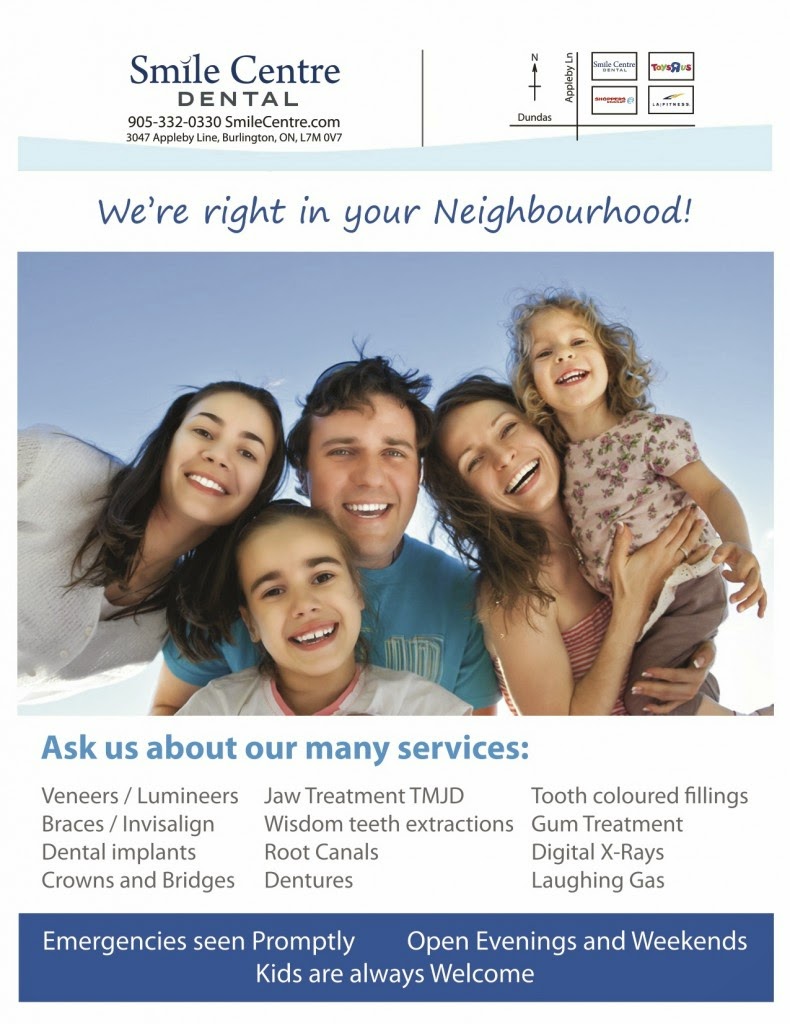 Smile Centre Dental | 3047 Appleby Line, Burlington, ON L7M 0V7, Canada | Phone: (905) 332-0330