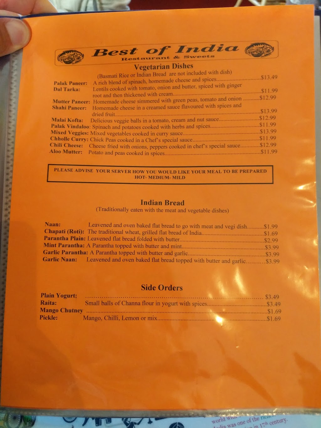 Best Of India Restaurant | 36094 Main St, Oliver, BC V0H 1T0, Canada | Phone: (250) 498-0872