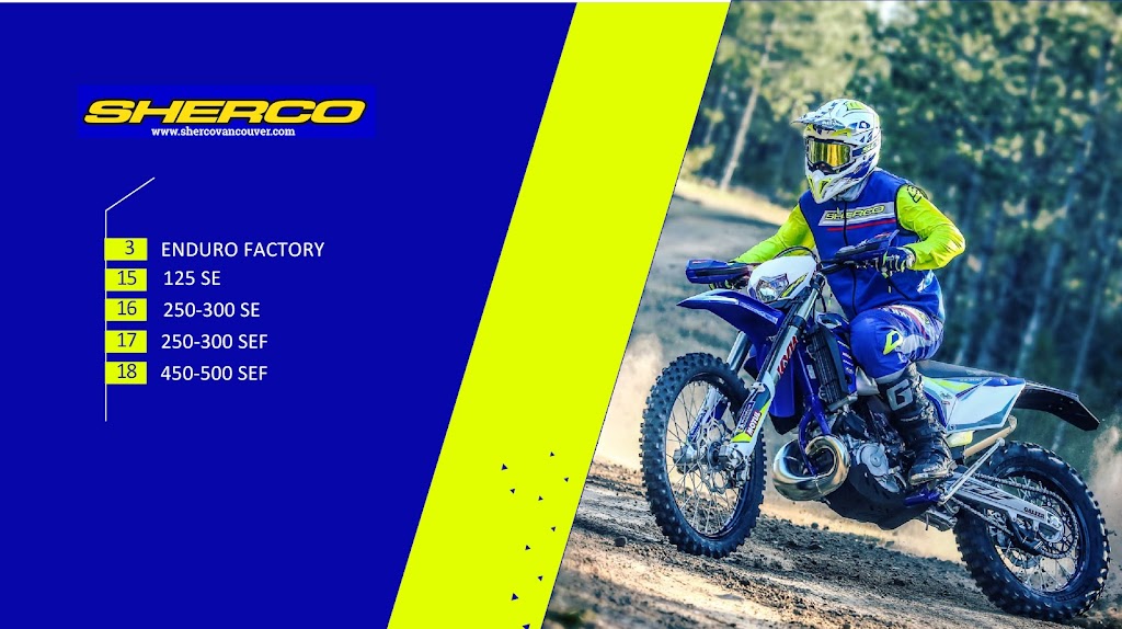 Sherco Vancouver | 3766 E 1st Ave, Burnaby, BC V5C 3V9, Canada | Phone: (604) 293-1022