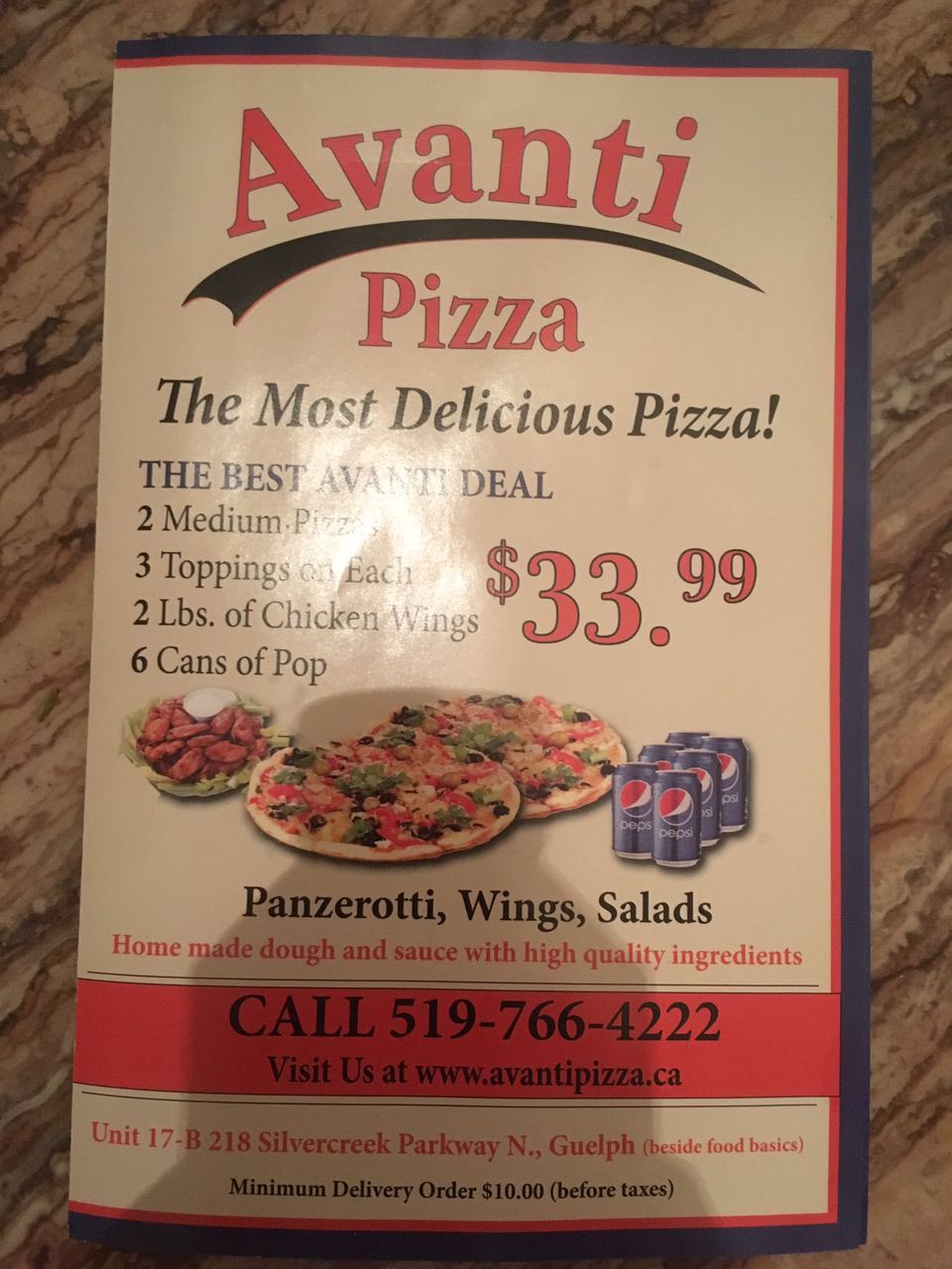 Avanti Pizza | 218 Silvercreek Pkwy N, Guelph, ON N1H 8E8, Canada | Phone: (519) 766-4222