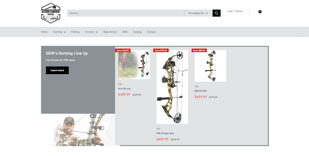 Outdoor Equipment Warehouse | 1345 Usborne St, Braeside, ON K0A 1G0, Canada | Phone: (613) 325-5988
