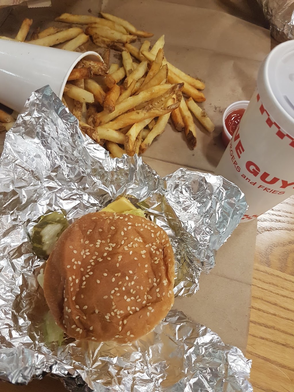Five Guys | 33 Heritage Meadows Way SE, Calgary, AB T2H 3B3, Canada | Phone: (403) 252-3373