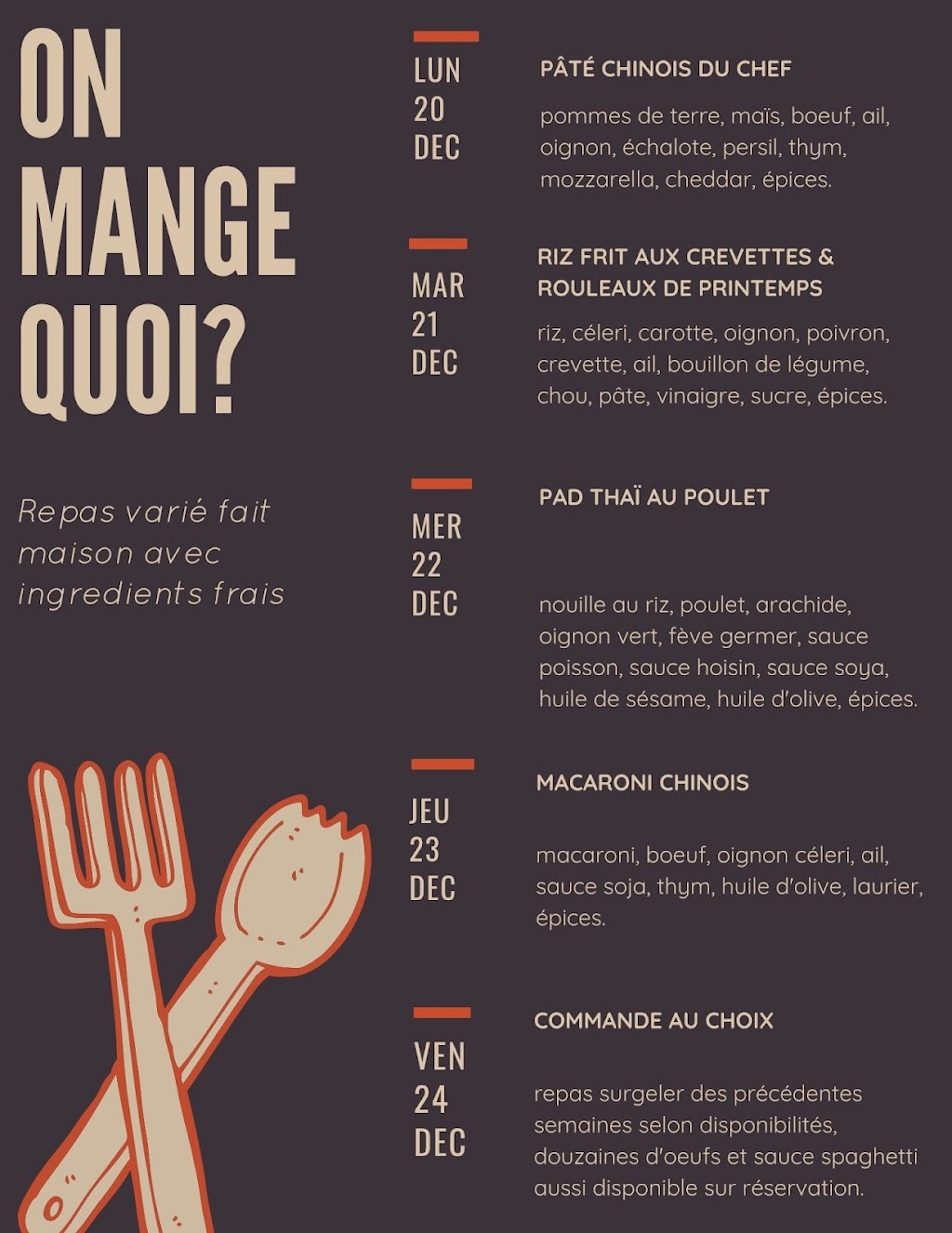 ON MANGE QUOI? | 1043 Rue Principale, Saint-Dominique, QC J0H 1L0, Canada | Phone: (450) 888-2642
