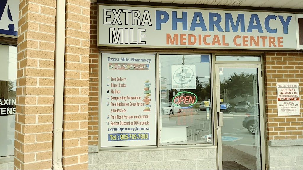 Extra Mile Pharmacy & Medical Centre | 6-2980 Crosscurrent Dr, Mississauga, ON L5N 7C7, Canada | Phone: (905) 785-7888