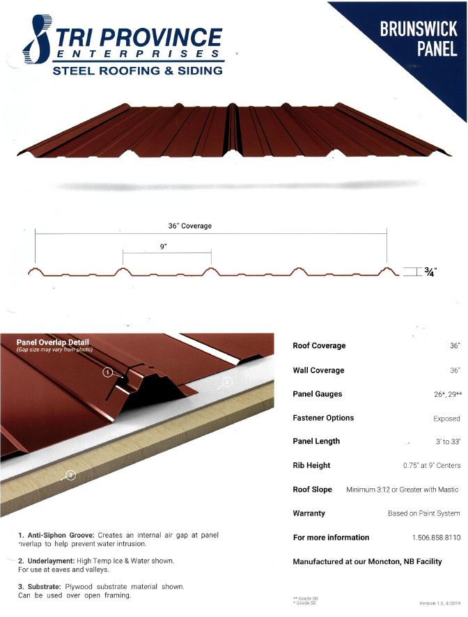 Tri Province Steel Roofing & Siding | 158 Toombs St, Moncton, NB E1A 3A5, Canada | Phone: (506) 858-8110