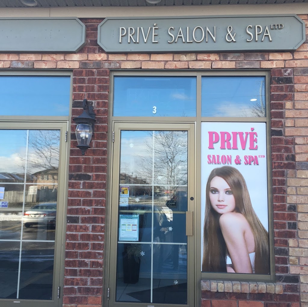 Prive Salon and Spa | 3100 Brock St N, Whitby, ON L1R 3J7, Canada | Phone: (905) 493-5887