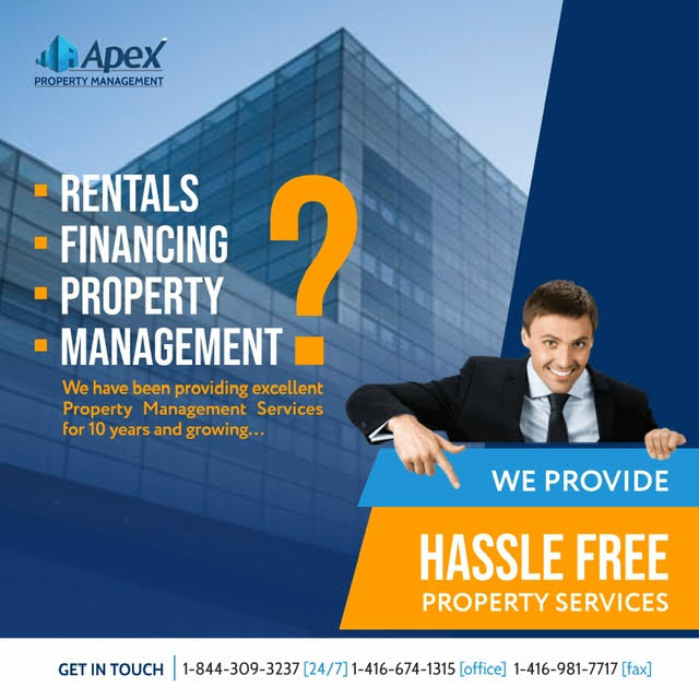 Apex Property Management | 32 Goodmark Pl #10, Etobicoke, ON M9W 6J4, Canada | Phone: (844) 309-3237