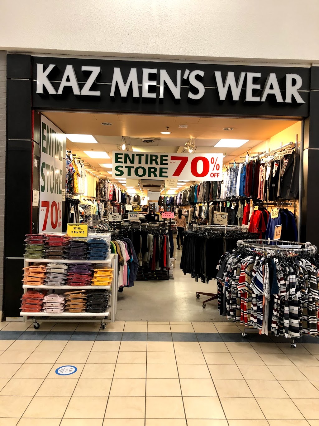 Kaz Mens Wear | 499 Main St S, Brampton, ON L6Y 1N7, Canada | Phone: (905) 216-9212