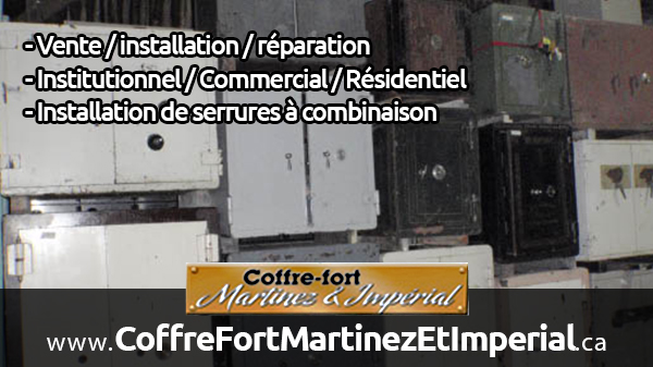 Coffre-fort Martinez et Imperial | 1107 Rang N, Saint-Norbert, QC J0K 3C0, Canada | Phone: (514) 497-7899