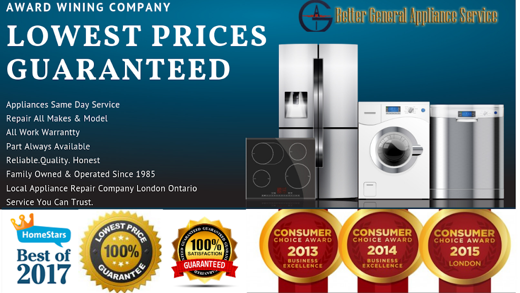 Better General Appliance Service and Repair | 371 Tansbury St, London, ON N6G 0R6, Canada | Phone: (519) 854-3584