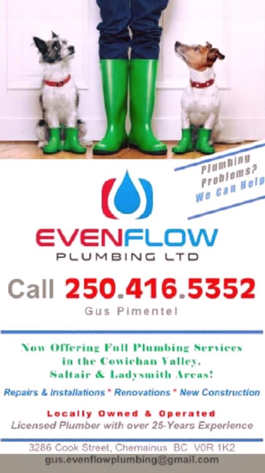 Evenflow Plumbing Ltd. | 3286 Cook St, Chemainus, BC V0R 1K2, Canada | Phone: (250) 416-5352