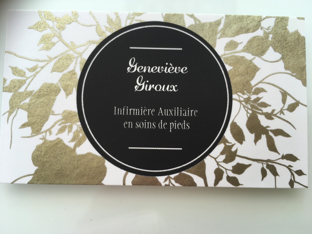 Geneviève Giroux, Infirmière Auxiliaire en soins pieds | 7545 5e Rang, Saint-Hyacinthe, QC J2R 2A3, Canada | Phone: (450) 502-8246