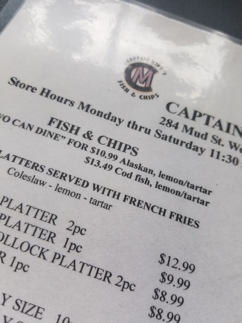 Captain Mikes Fish And chips | 284 Mud St W, Stoney Creek, ON L8J 3Z6, Canada | Phone: (905) 560-0261