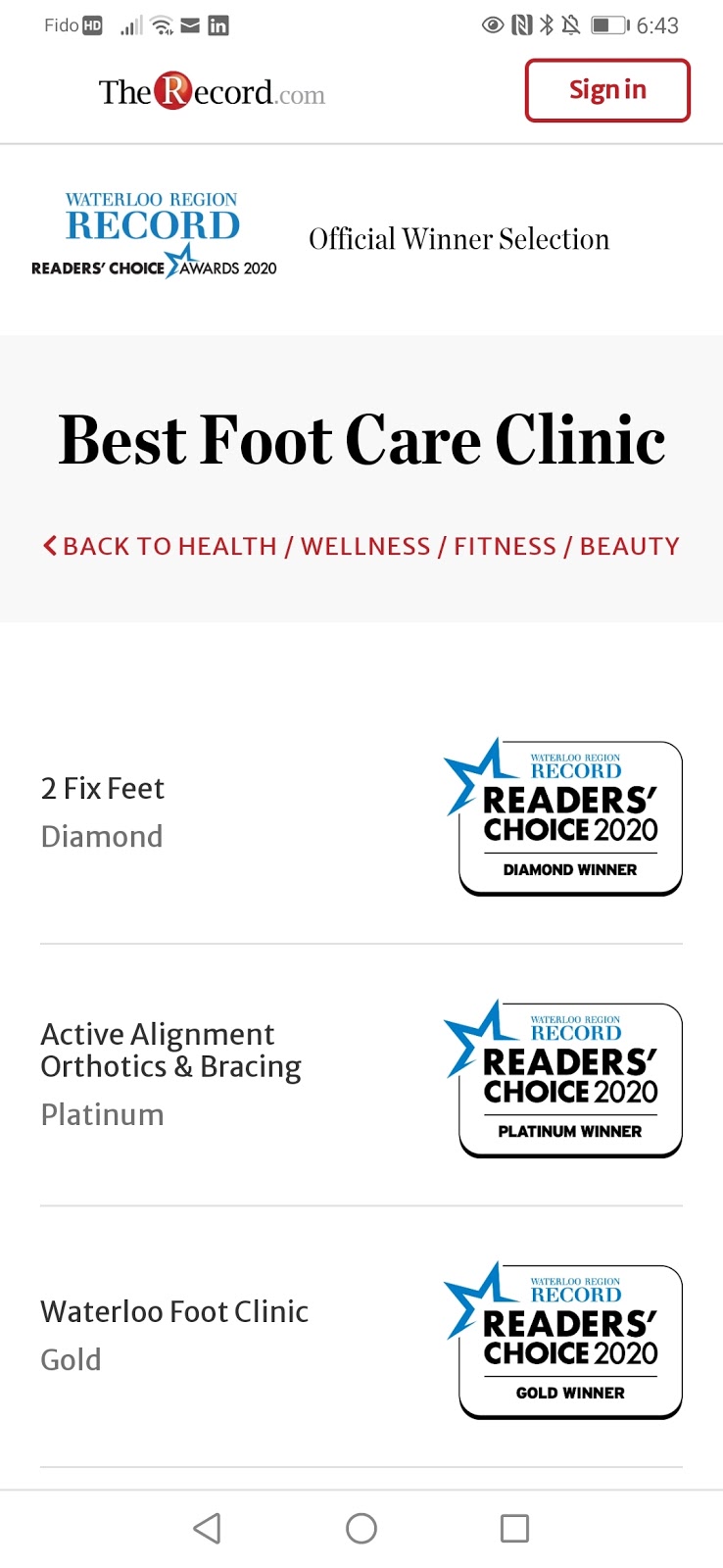 2fixfeet | 187 Lynnbrook Crescent, Waterloo, ON N2L 4X2, Canada | Phone: (519) 722-2045