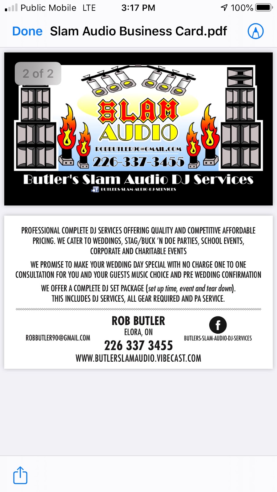Butlers Slam Audio DJ services | 7 Patrick Blvd, Elora, ON N0B 1S0, Canada | Phone: (226) 337-3455