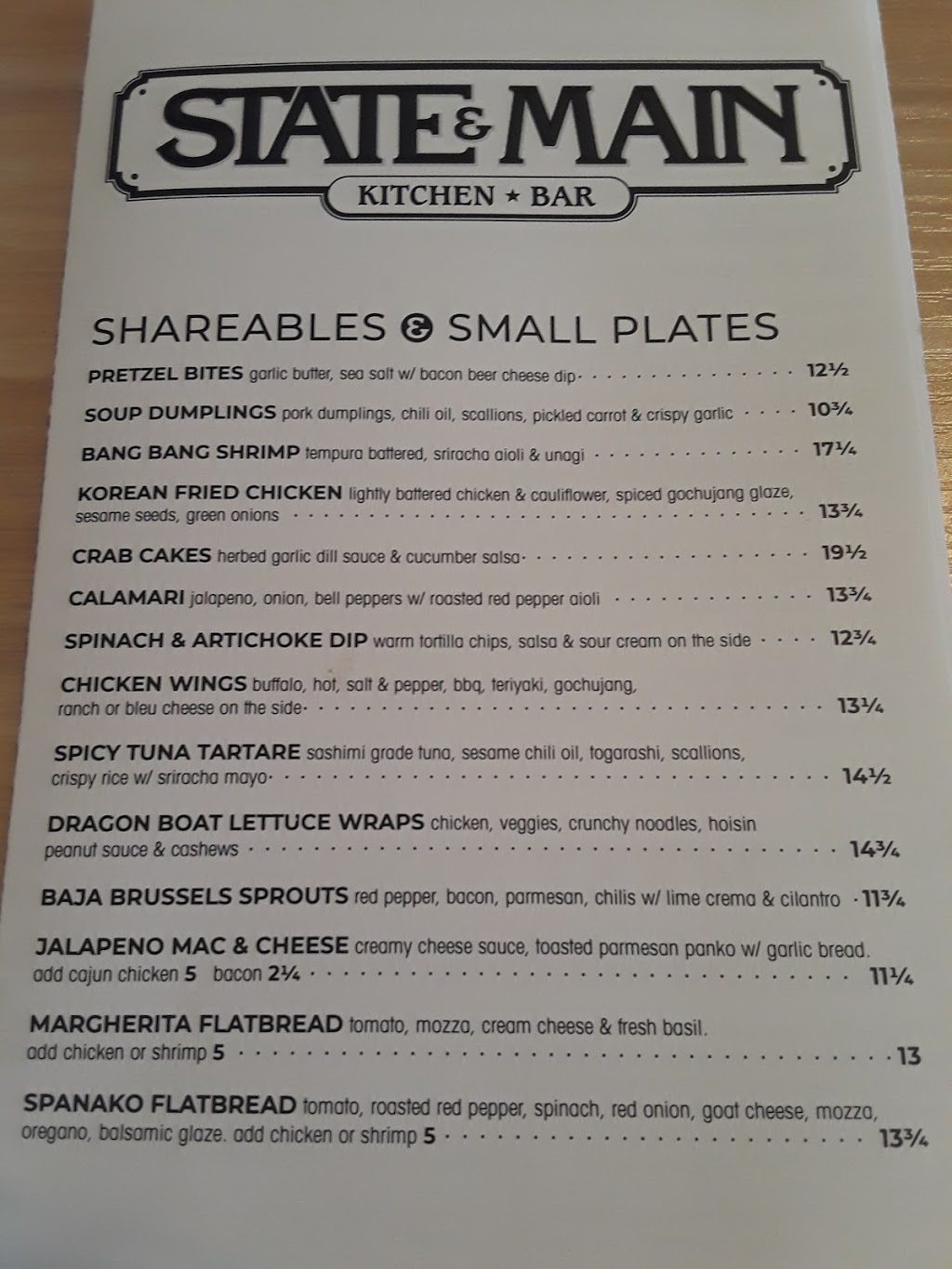 State & Main Kitchen & Bar | 3281 Monarch Dr, Orillia, ON L3V 7W7, Canada | Phone: (705) 242-4854