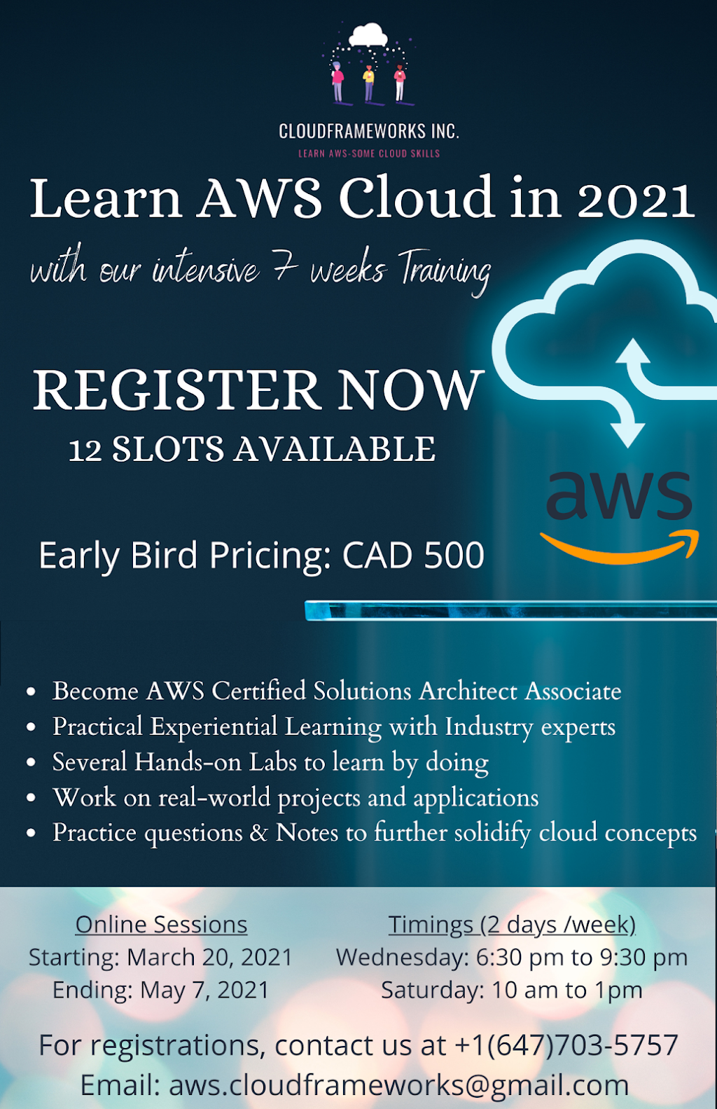 CloudFrameworks Inc. | 5767 Raftsman Cove, Mississauga, ON L5M 7B3, Canada | Phone: (647) 703-5757