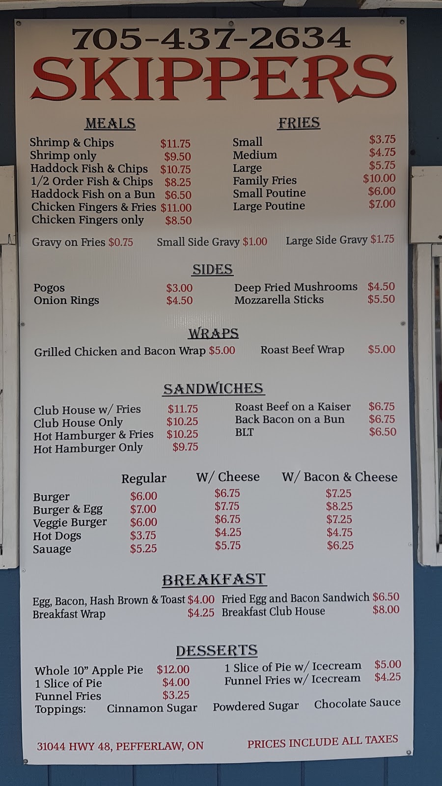 Skippers Fish and Chips | 31044 ON-48, Pefferlaw, ON L0E 1N0, Canada | Phone: (705) 437-2634