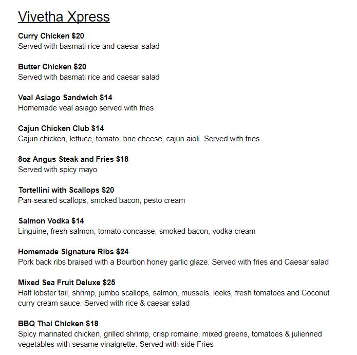 ViVetha Xpress | 2485A Queen St E, Toronto, ON M4E 1H9, Canada | Phone: (416) 266-4565