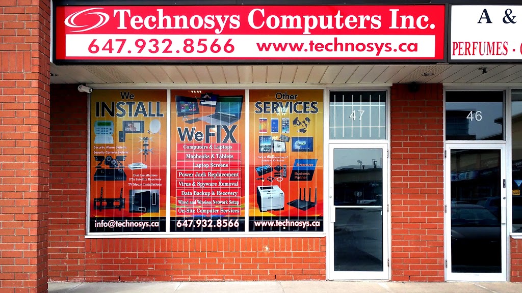 Technosys Computers Inc | 490 Chrysler Dr #45, Brampton, ON L6S 0C1, Canada | Phone: (647) 338-9000