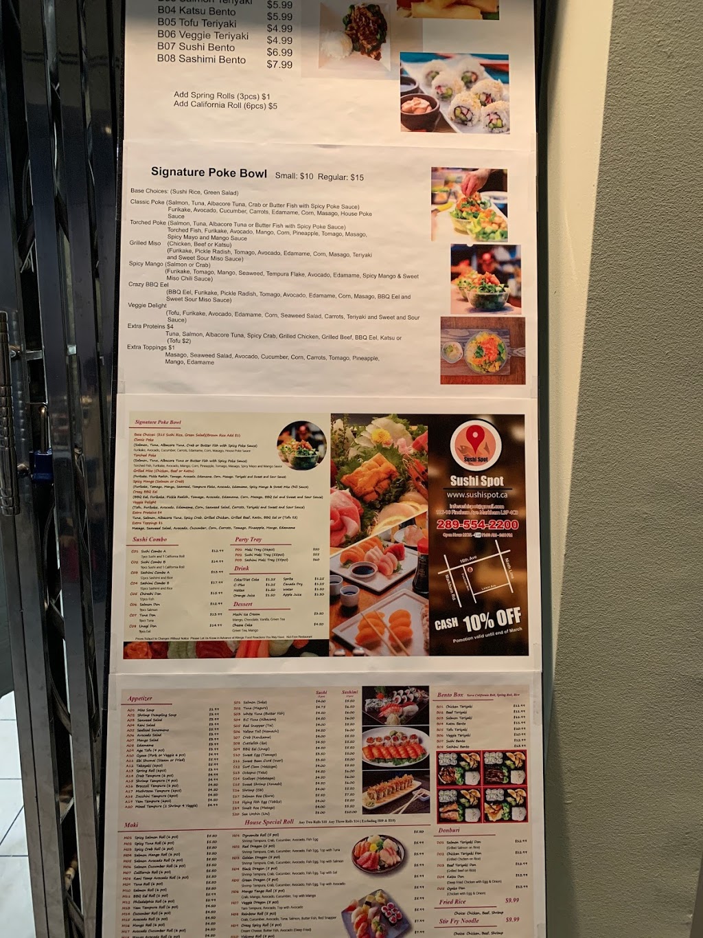 Sushi Spot | 106-10 Fincham Ave, Markham, ON L3P 4C8, Canada | Phone: (289) 554-2200