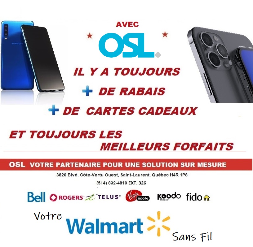 Walmart Sans fil | 3820 Boulevard Cote Vertu Ouest, Saint-Laurent, QC H4R 1P8, Canada | Phone: (514) 715-5017