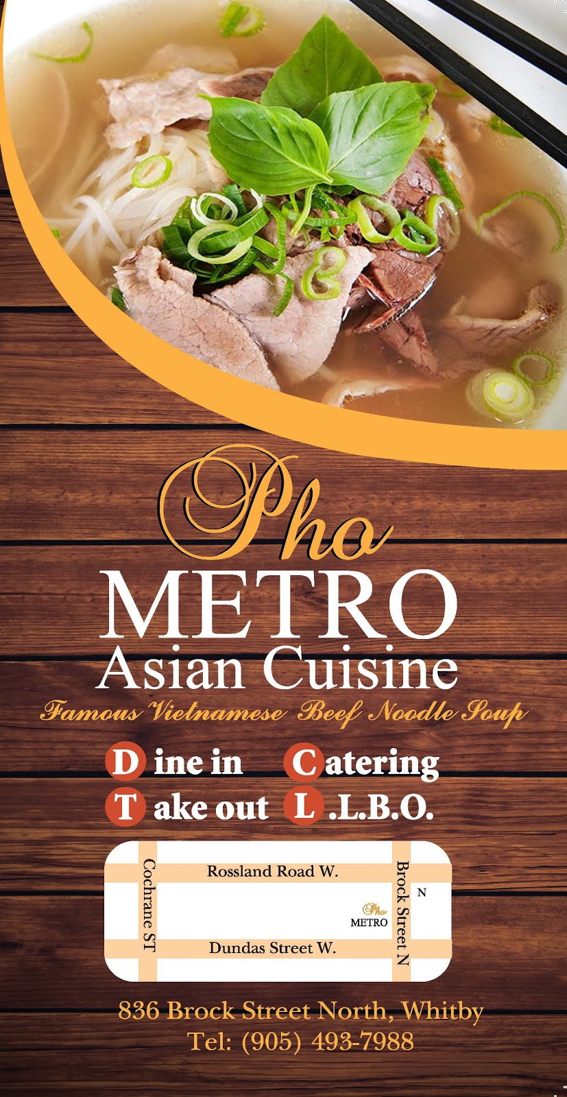 Pho Metro | 836 Brock St N, Whitby, ON L1N 4J5, Canada | Phone: (905) 493-7988