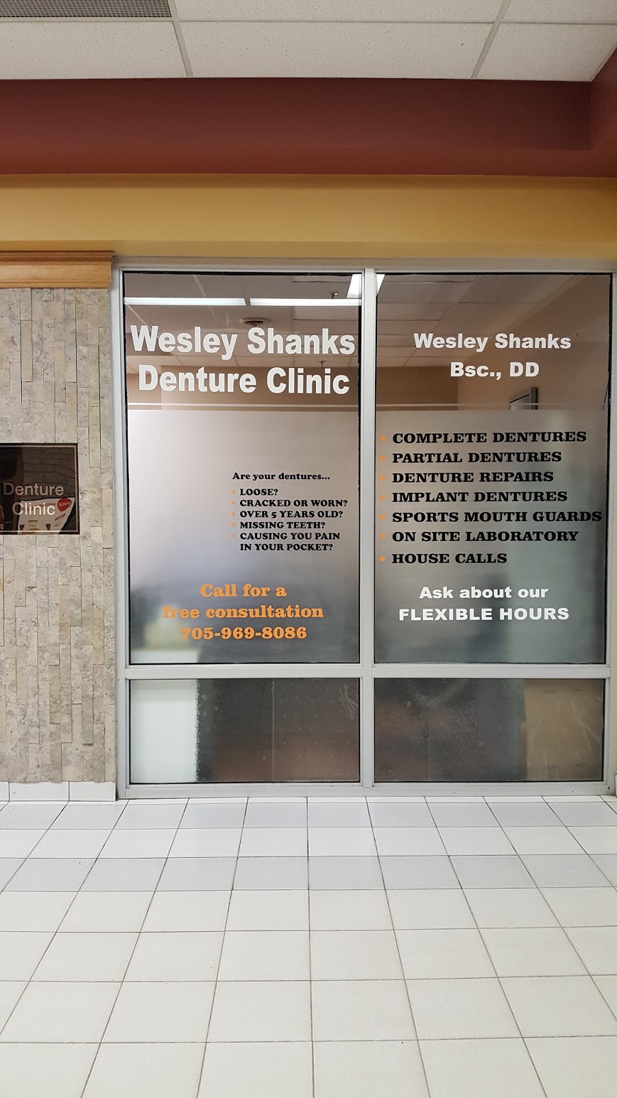 Wesley Shanks Denture Clinic | Hanmer Valley Shopping Centre - 5085 Old Hwy 69 N, Hanmer, ON P3P 1P7, Canada | Phone: (705) 969-8086