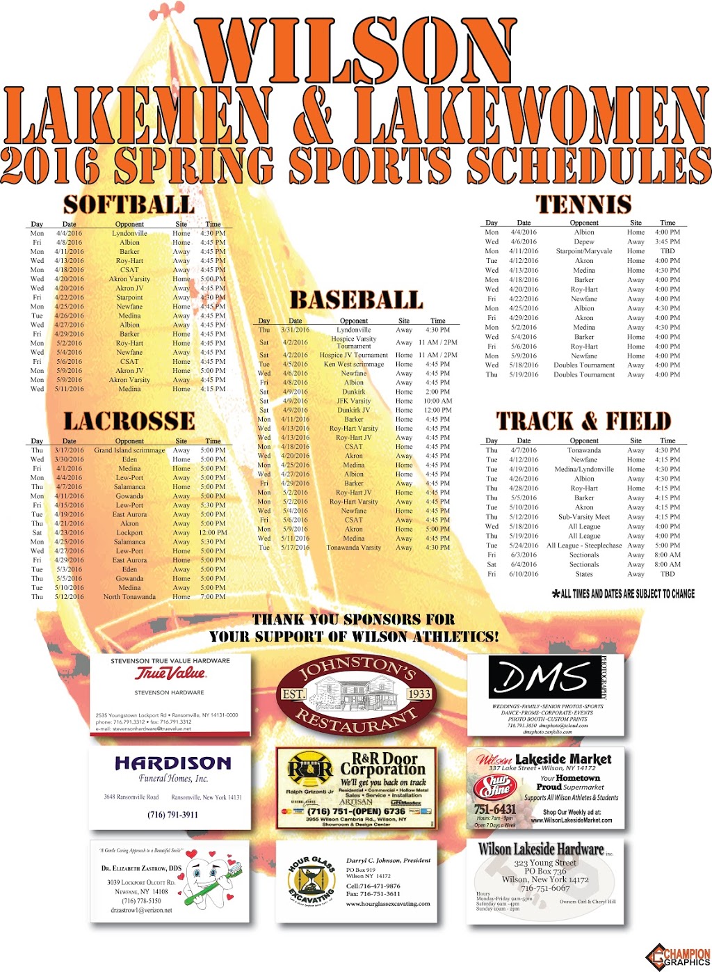 Champion Graphics and Gifts | 251 Young St, Wilson, NY 14172, USA | Phone: (716) 751-2089