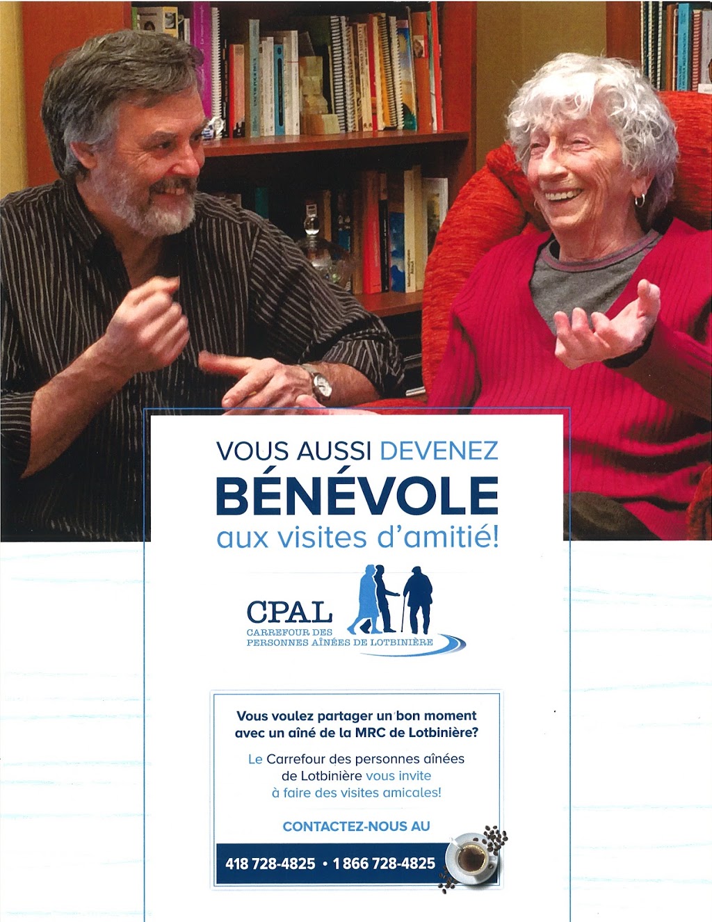 Carrefour des Personnes Ainées de Lotbinière | 2M0,, 1000 Route Saint Joseph, Saint-Flavien, QC G0S 2M0, Canada | Phone: (418) 728-4825