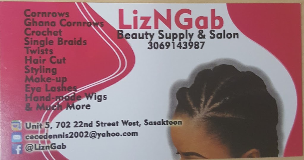 LIZNGAB BEAUTY SUPPLIES AND SALON | 5 702 22ND STREET WEST, Saskatoon, SK S7M 0R5, Canada | Phone: (306) 914-3987