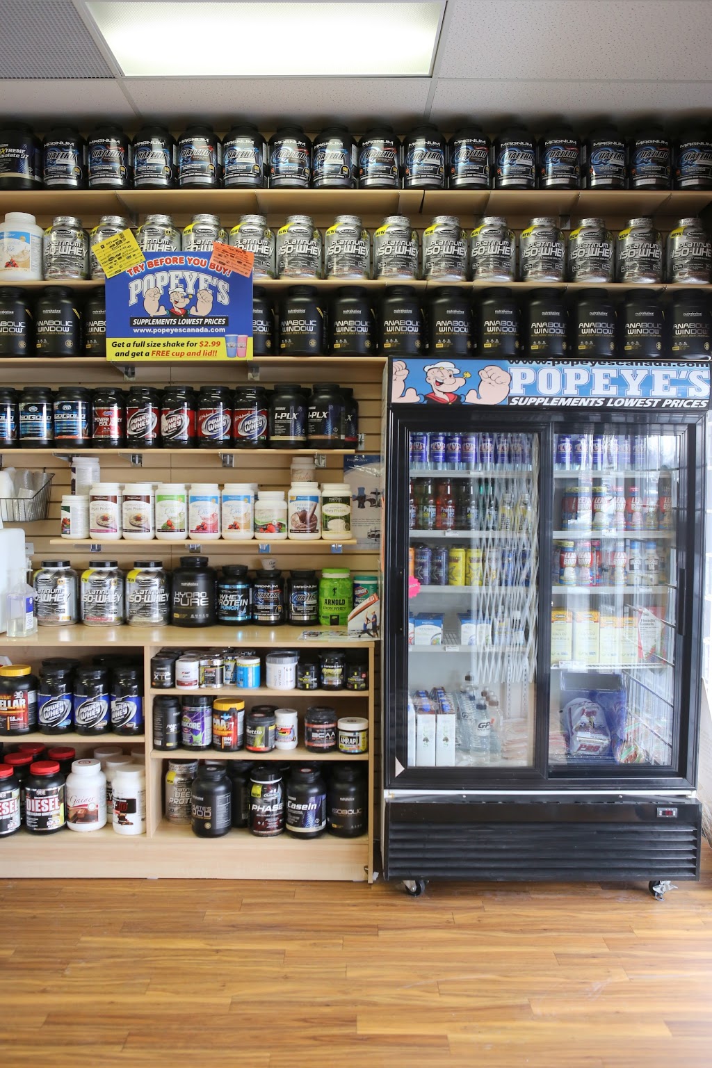 Popeyes Supplements Stoney Creek | 247 Centennial Pkwy N #1A, Hamilton, ON L8E 2X3, Canada | Phone: (905) 481-2145