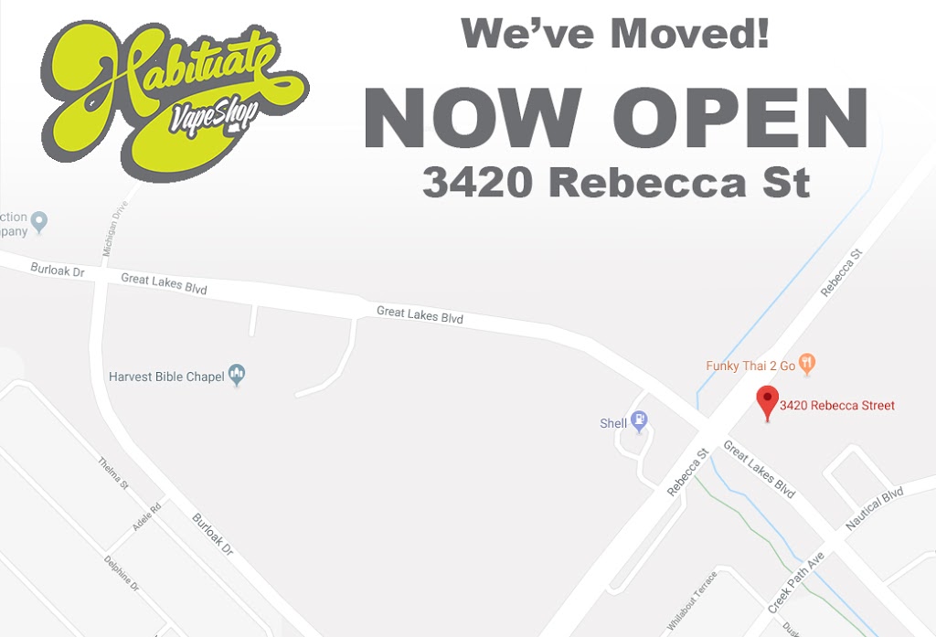 Habituate Vape Shop | 3420 Rebecca St unit a-4, Oakville, ON L6L 6W2, Canada | Phone: (905) 847-0799