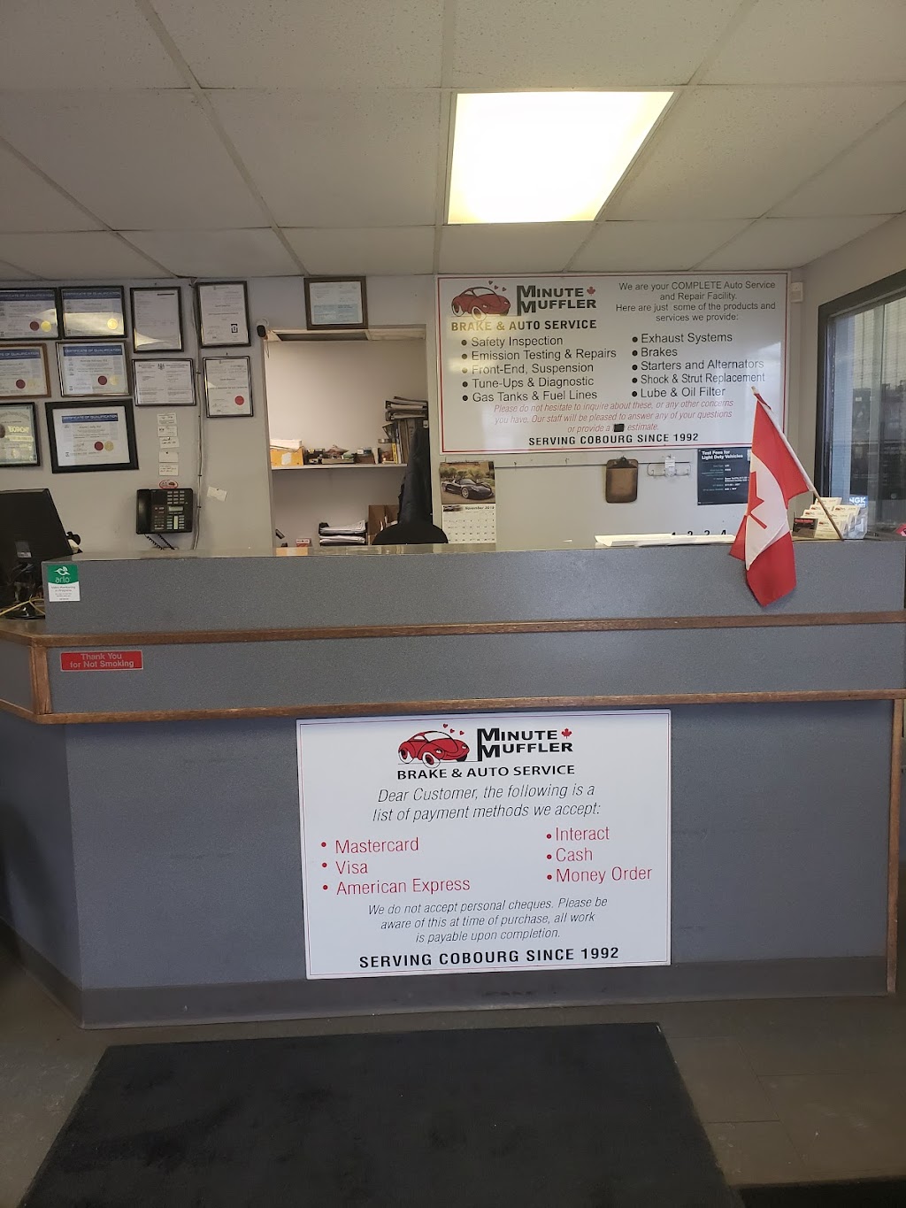 Minute Muffler Brake & Auto Service | 1030 Division St, Cobourg, ON K9A 5Y5, Canada | Phone: (905) 372-9601
