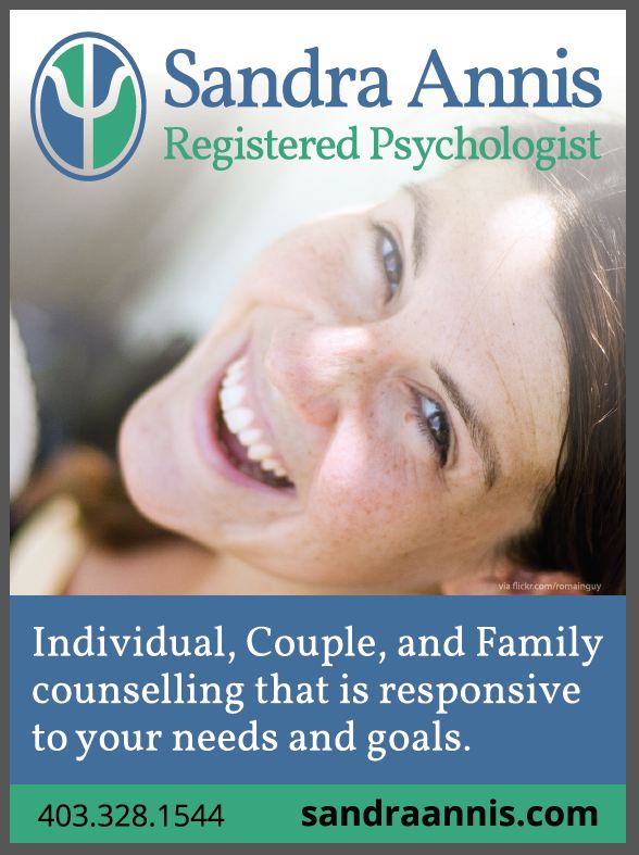 Sandra Annis Counselling Psychologist | 1715 9 Ave S, Lethbridge, AB T1J 1W4, Canada | Phone: (403) 328-1544