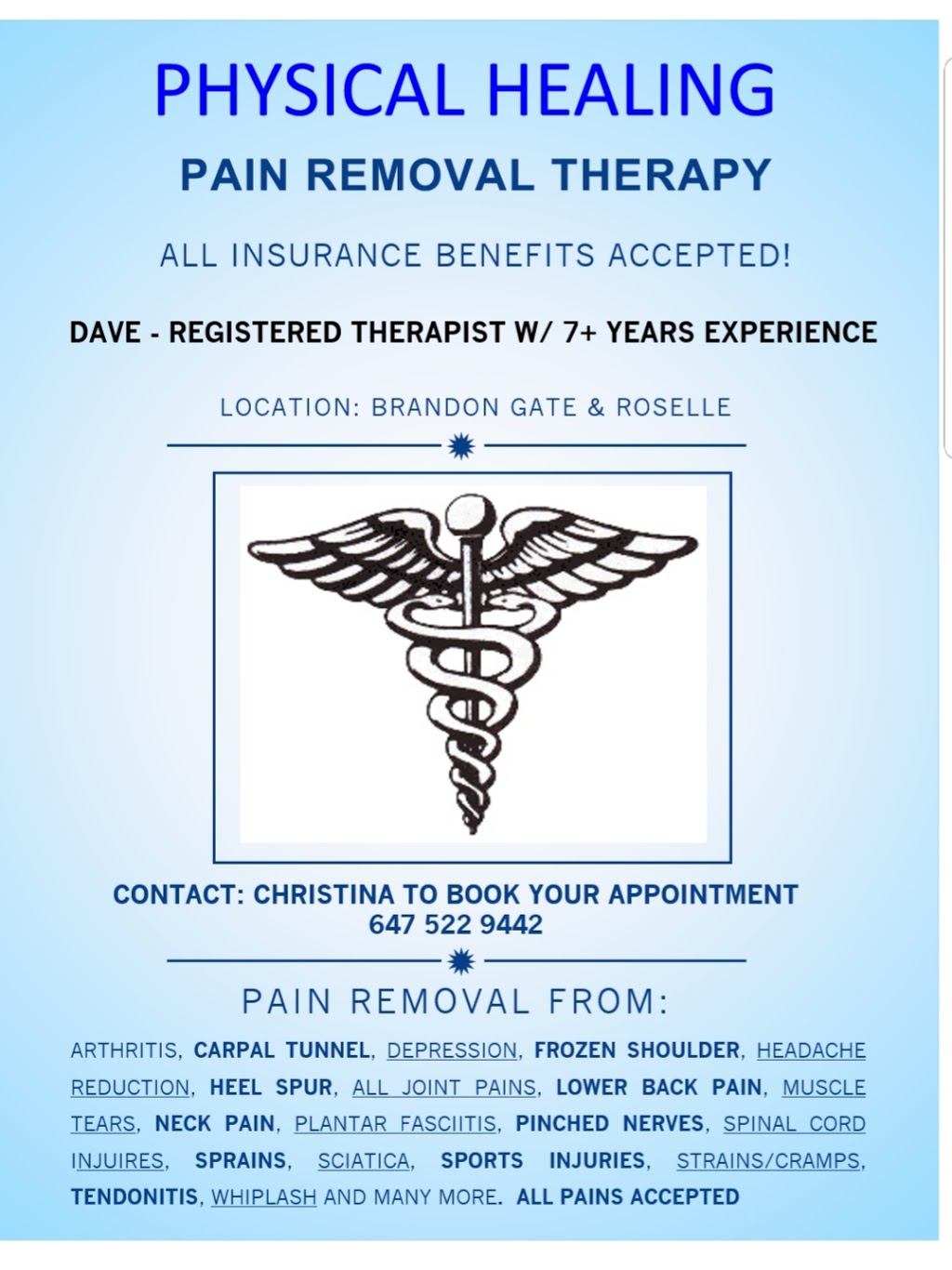 Physical Healing | 7652 Roselle Crescent, Mississauga, ON L4T 3N2, Canada | Phone: (437) 240-1097