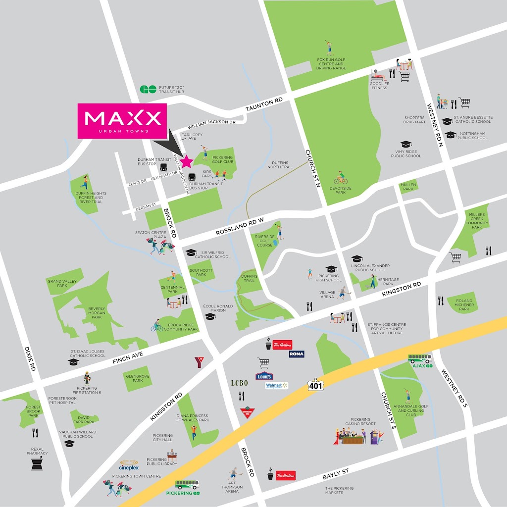 Maxx Urban Towns Pickering | 2635 William Jackson Dr, Pickering, ON L1V 2P8, Canada | Phone: (905) 286-5270
