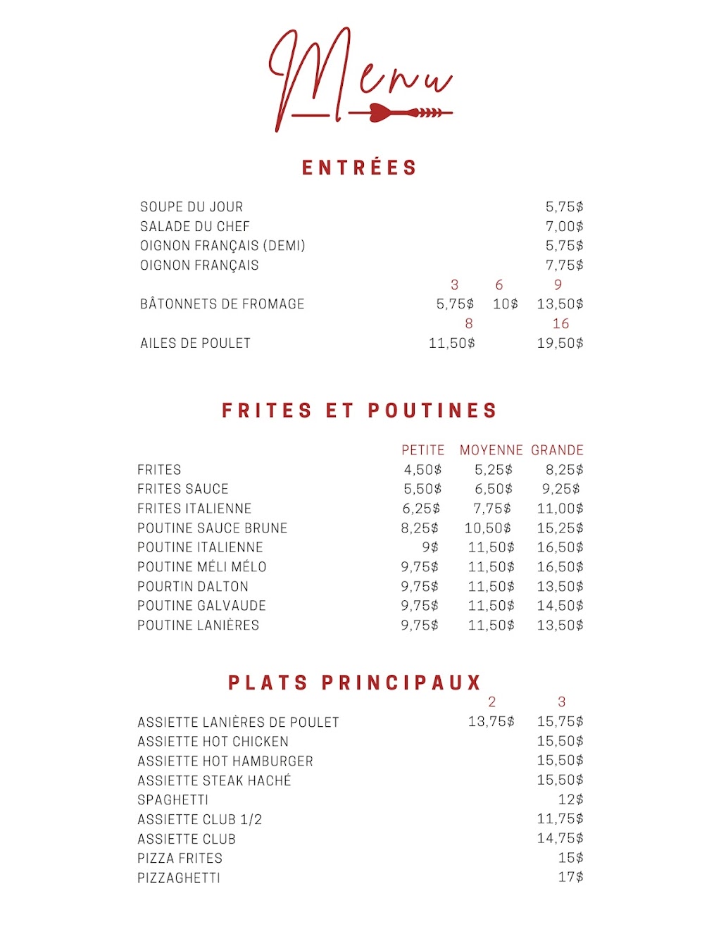 Resto Bar Nathalie | 425 QC-275, Sainte-Marguerite, QC G0S 2X0, Canada | Phone: (418) 504-0660