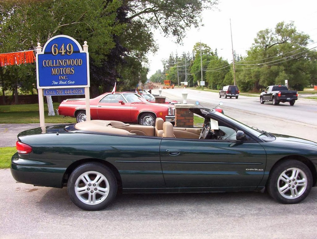 649 Collingwood Motors Inc | 649 Hurontario St, Collingwood, ON L9Y 2N6, Canada | Phone: (705) 446-0258