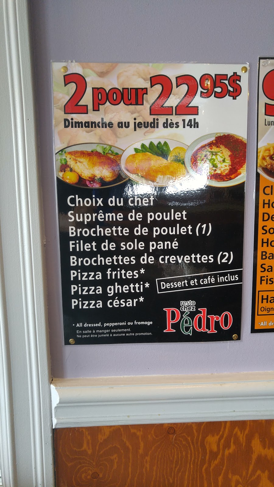 Resto Pedro | 82 QC-104, Saint-Jean-sur-Richelieu, QC J2X 1H1, Canada | Phone: (450) 346-7976