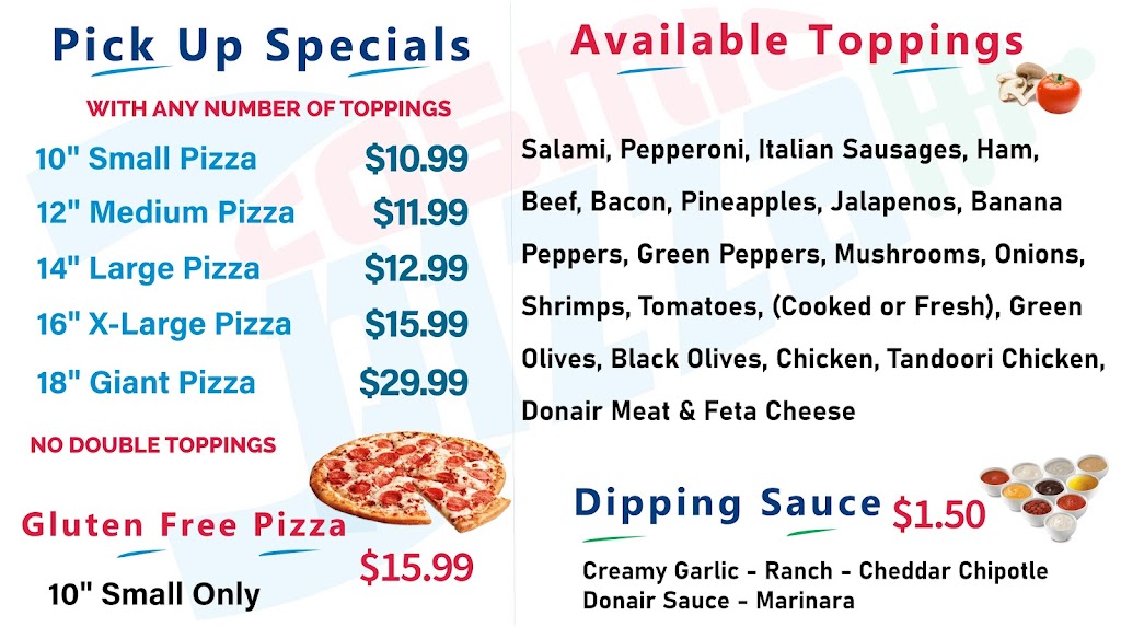 Cosmic Pizza & Donair - Nolan | 150 Nolanridge Ct NW UNIT 145, Calgary, AB T3R 1W7, Canada | Phone: (403) 571-8221